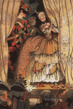 book of the marquise illustration 1 Konstantin Somov Oil Paintings